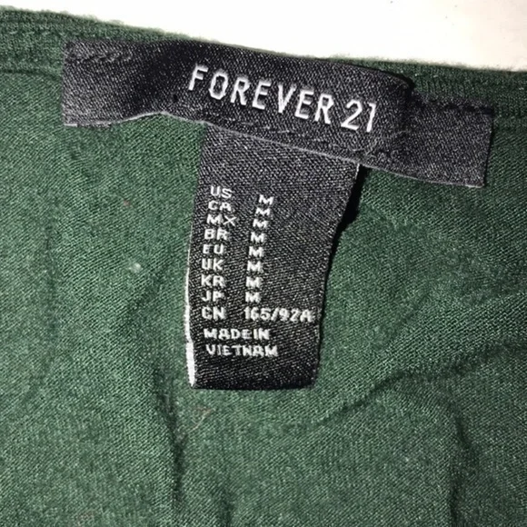 Forever 21 Green Flowy Back Tie Dress - Picture 2 of 7